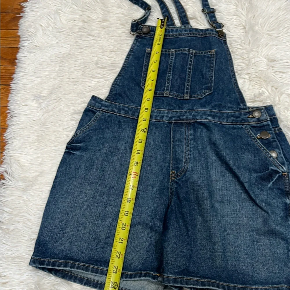 Topshop women overall denim shorts‎ size 6